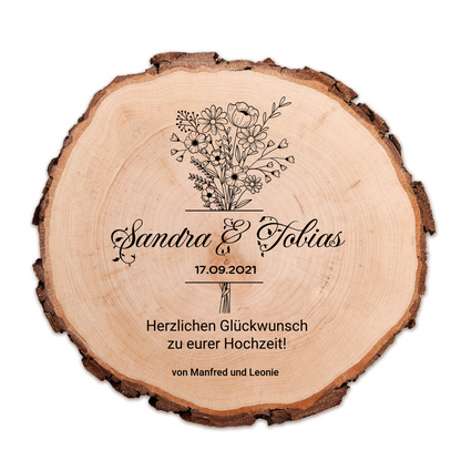 Baumscheibe zur Hochzeit - "Blumen"