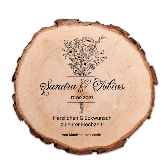 Baumscheibe zur Hochzeit - "Blumen"