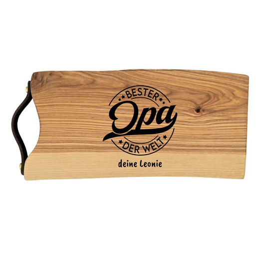 Schneidebrett Esche geölt "für Opa"