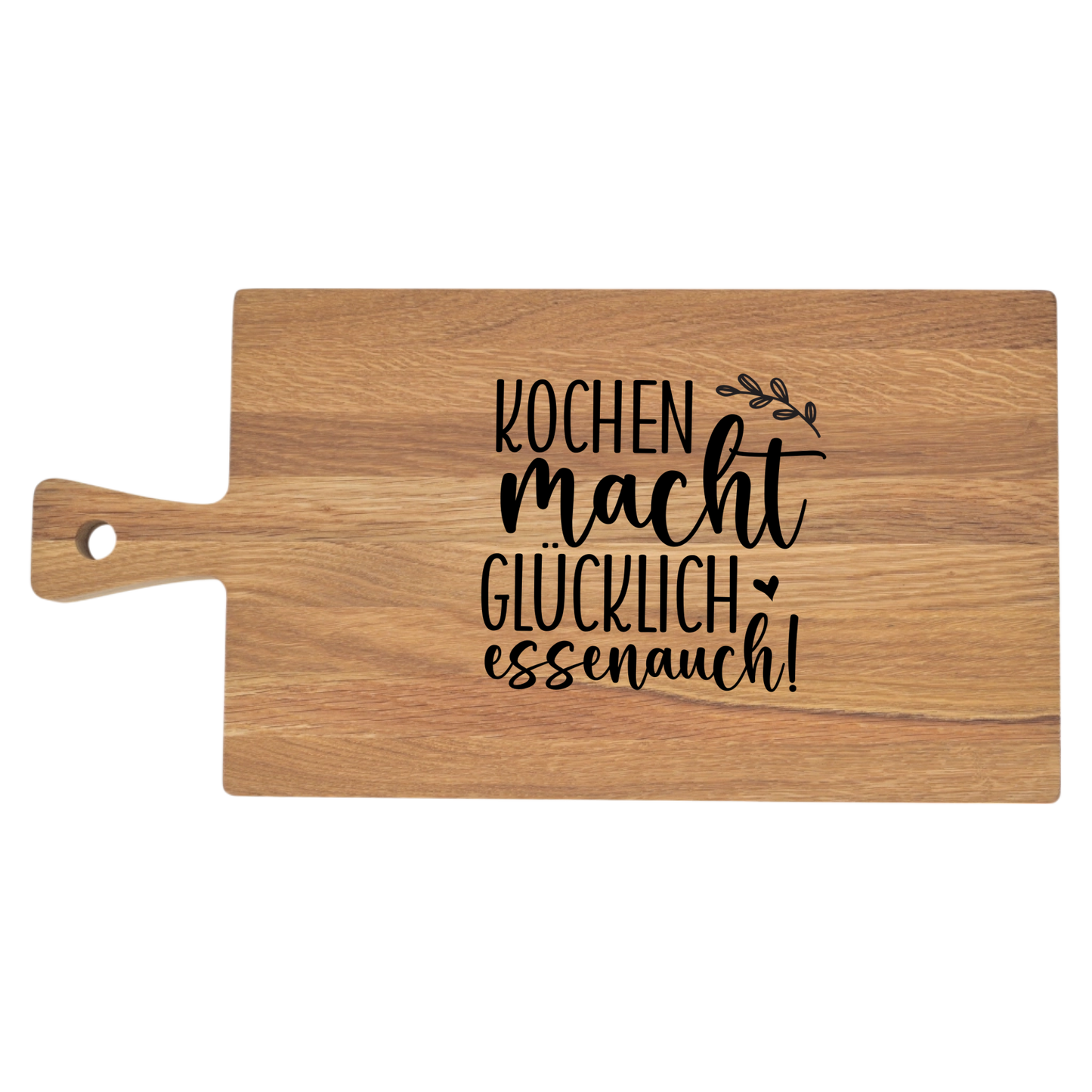 Personalisiertes Schneidebrett Eiche - Motiv "Küche" mit Wunschgravur