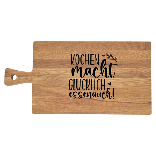 Personalisiertes Schneidebrett Eiche - Motiv "Küche" mit Wunschgravur