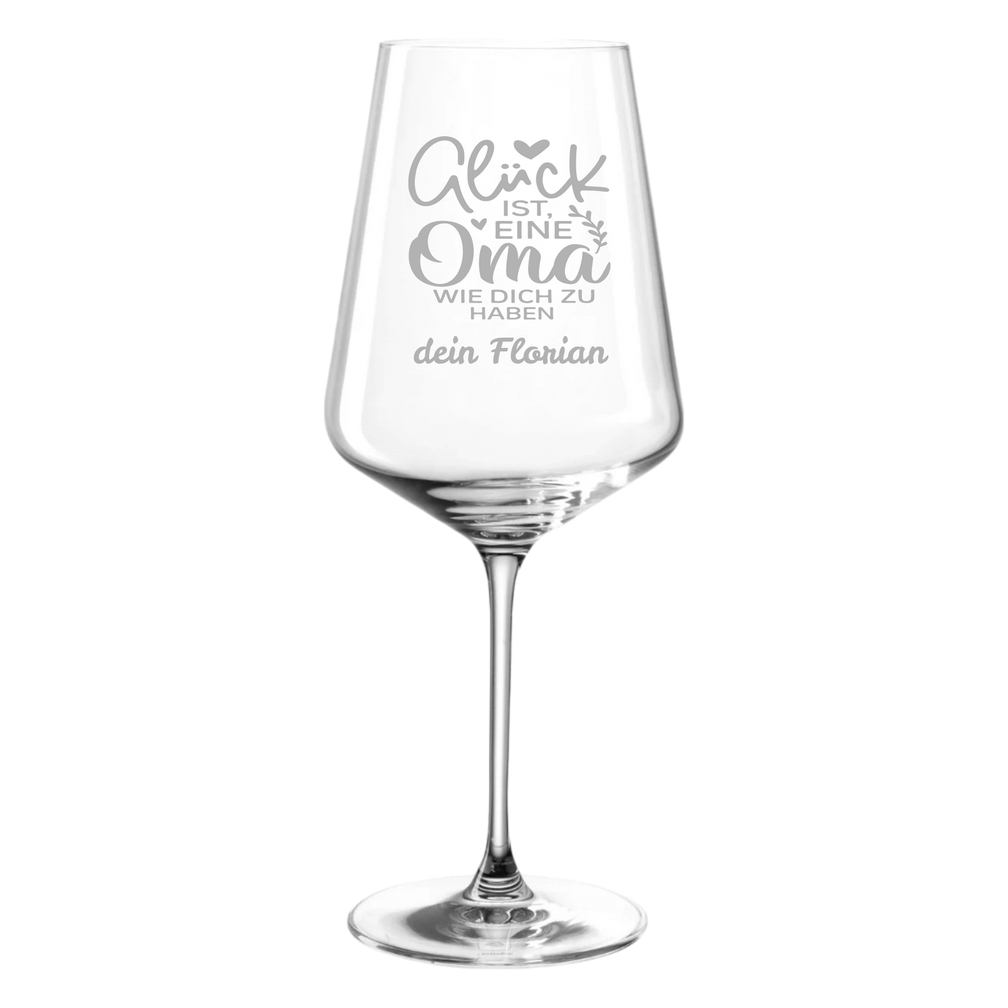 Personalisiertes Weinglas "für Oma" mit Wunschgravur