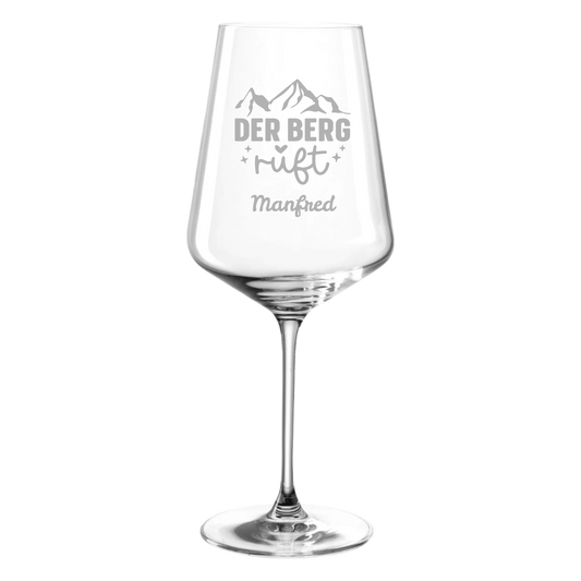Personalisiertes Weinglas "Bergliebe" mit Wunschgravur