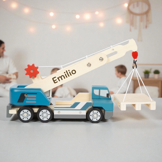 Small foot Kranwagen mit Palette und Wunschnamen