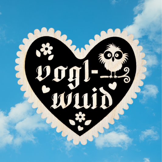 Trachten-Pin Herz "voglwuid" Holz-Ahorn