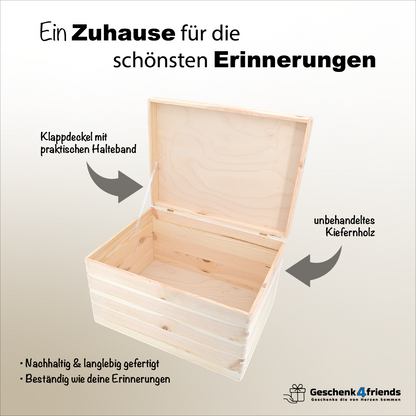 Erinnerungsbox Holz personalisiert Giraffe